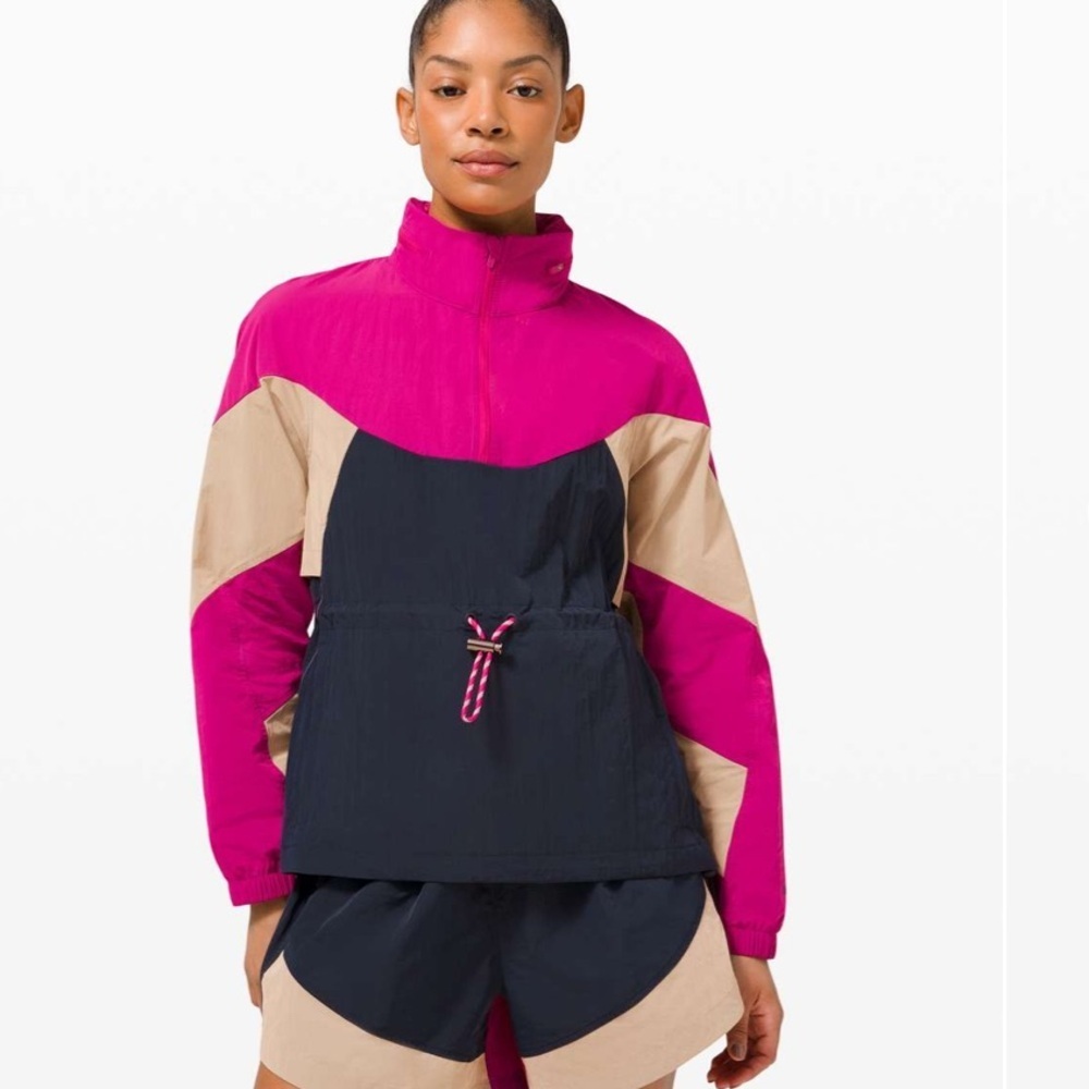 lululemon athletica Women's Anorak Jacket - Raspberry, Tan, Navy